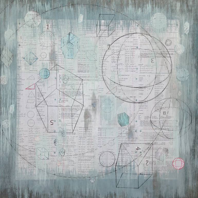 Original Modern Geometric Drawing by Cynthia Kaufman Rose