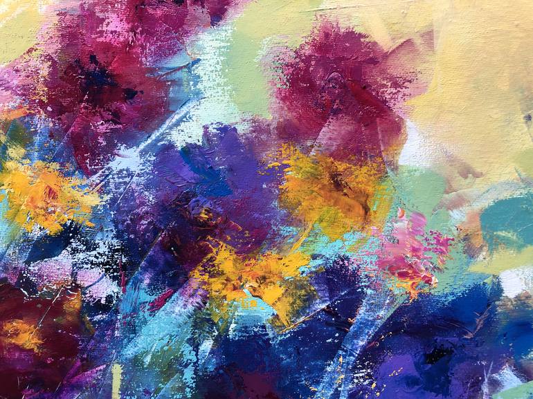 Original Abstract Floral Painting by Faith Patterson