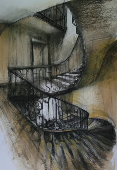 Original Figurative Interiors Drawings by Karina Knight