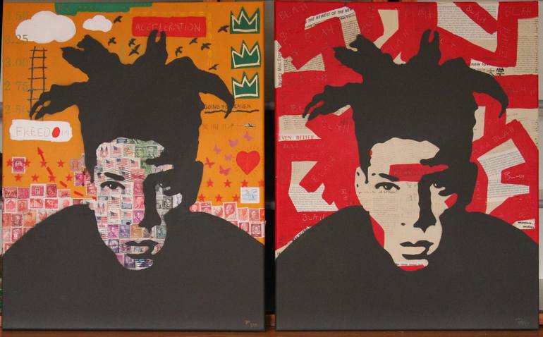 Original Pop Art Portrait Collage by Pia Lilenthal