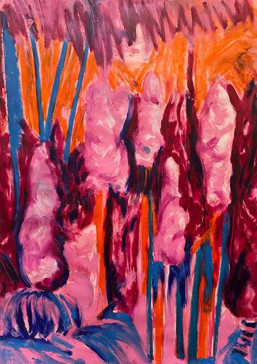 Original Abstract Expressionism Garden Drawings by Sylwia Narbutt