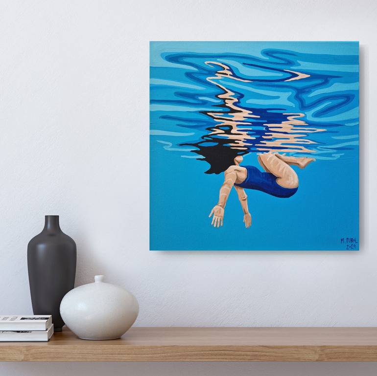 Original Contemporary Water Painting by Magdalena Purol