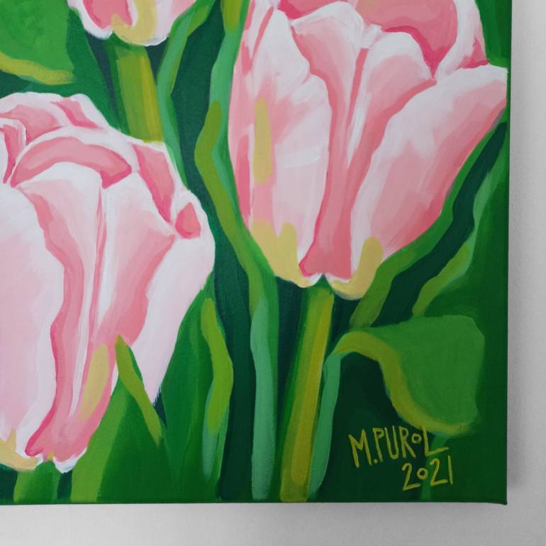 Original Figurative Floral Painting by Magdalena Purol