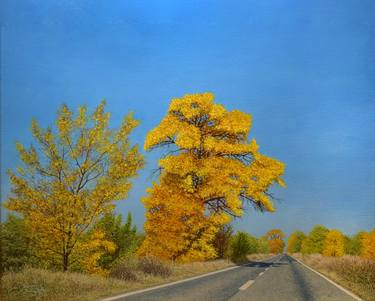 Print of Realism Tree Paintings by Ciocan Calin Andrei