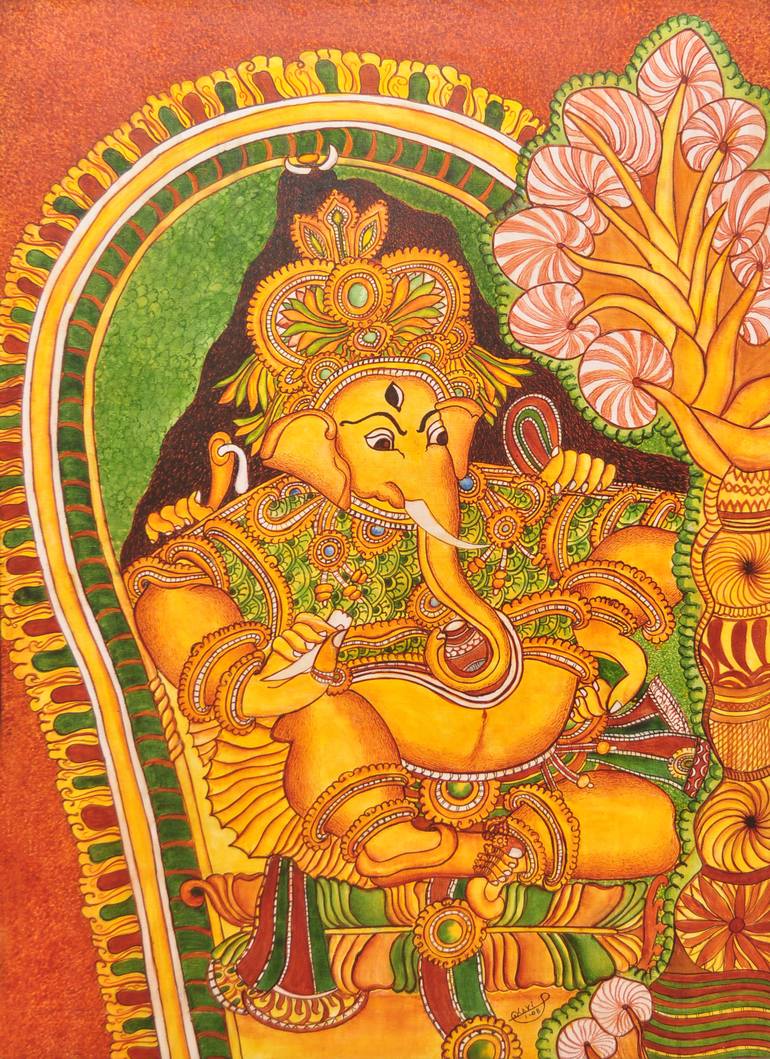 drishti ganapathi mural painting