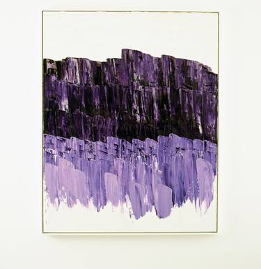 BRAIN WAVES purple & white 60 x 48 thumb