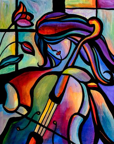 Original Abstract Music Paintings by Mike Daneshi