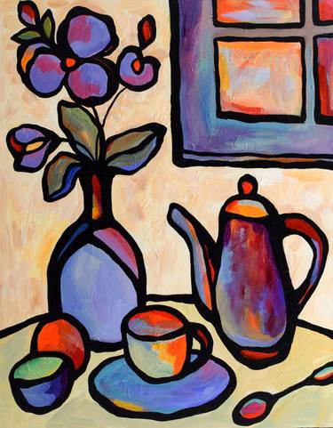 Original Abstract Expressionism Still Life Paintings by Mike Daneshi