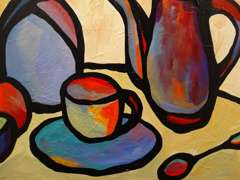 Original Abstract Expressionism Still Life Painting by Mike Daneshi