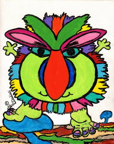 Original Pop Art Fantasy Painting by Claire Decker