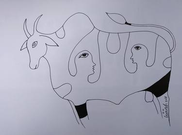 Original Animal Drawings by Girish Chandra Vidyaratna