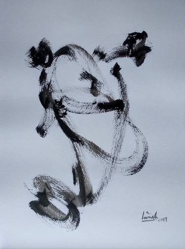 Original Abstract Expressionism Abstract Drawings by Girish Chandra Vidyaratna