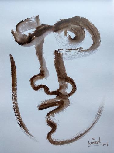 Original Abstract Portrait Drawings by Girish Chandra Vidyaratna