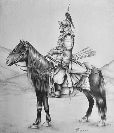 Original Horse Drawing by Andrey Poletaev