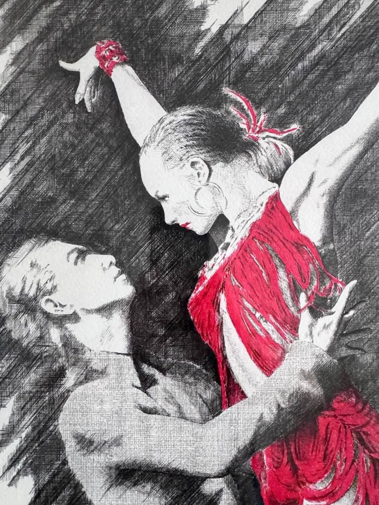 Original Figurative Performing Arts Drawing by Andrey Poletaev