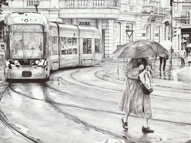 Print of Photorealism Cities Drawings by Andrey Poletaev
