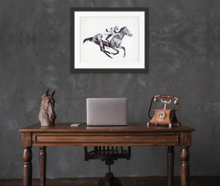 Original Fine Art Horse Drawing by Andrey Poletaev