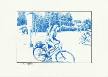 Original Expressionism Bicycle Drawings by Andrey Poletaev