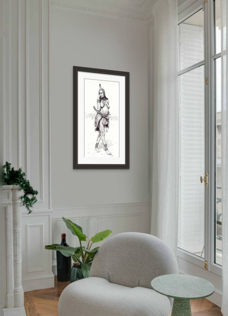 Original Figurative Nude Drawing by Andrey Poletaev