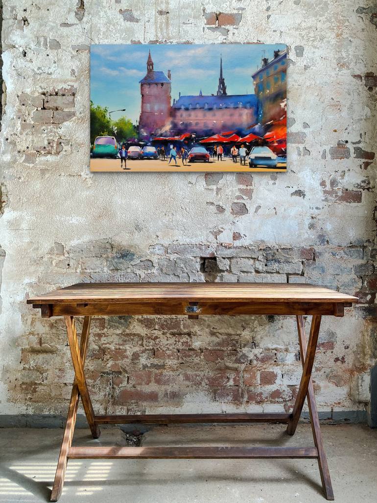 Original Expressionism Cities Painting by Andrey Poletaev