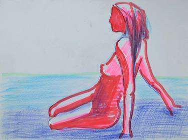 Print of Figurative Nude Drawings by Oleksandra Lychak