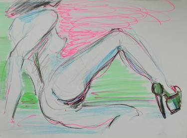 Print of Nude Drawings by Oleksandra Lychak