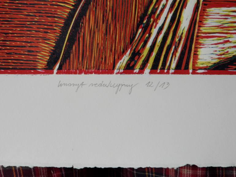 Original Expressionism Women Printmaking by Justyna StefańCzyk