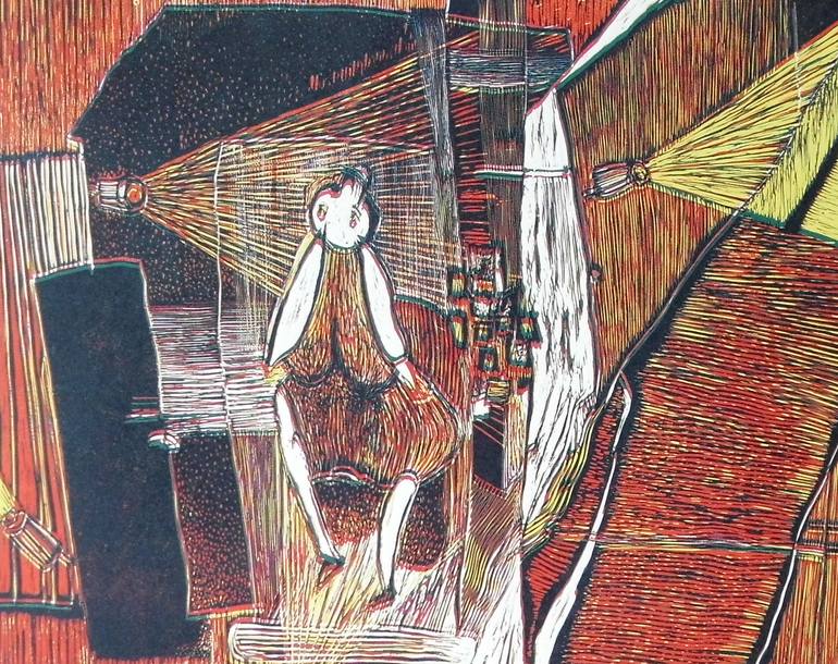Original Expressionism Women Printmaking by Justyna StefańCzyk