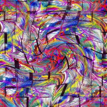 Original Abstract Expressionism Abstract Mixed Media by Tiia Vissak