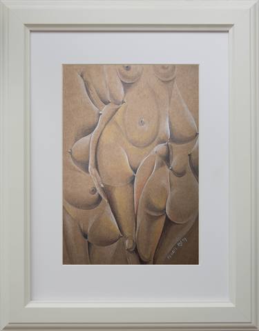 Original Abstract Body Drawings by Floris wolvetang