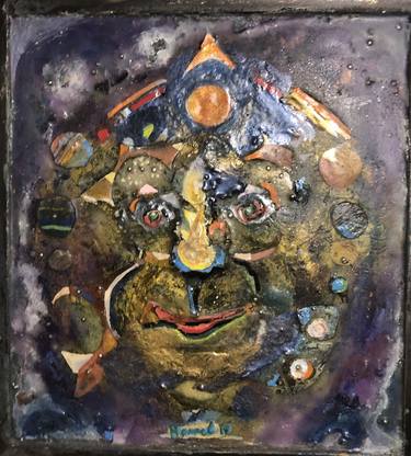 Print of Abstract Outer Space Mixed Media by Manuel Tasevski