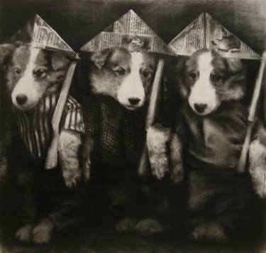 Original Realism Dogs Drawings by Davis McLane Connelly
