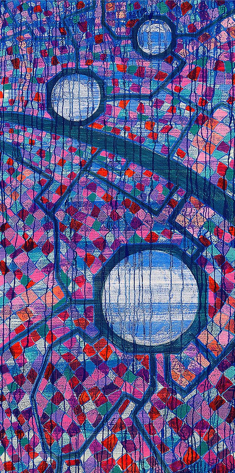 Original Abstract Cities Painting by Olexandr Yatsenko