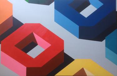 Original Abstract Architecture Paintings by marcos peinado