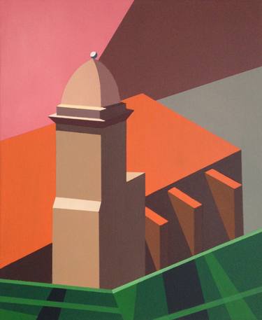 Original Abstract Architecture Painting by Marcos Peinado