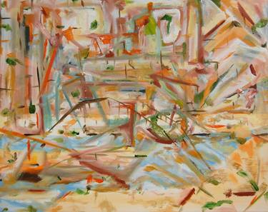 Original Abstract Expressionism Cities Paintings by Martijn den Ouden