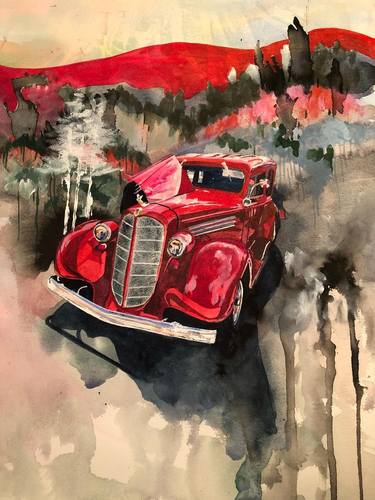 Original Automobile Paintings by Barbara Stewart