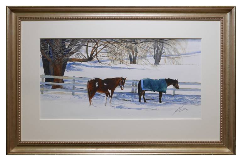 Original Figurative Horse Painting by Luis Mijangos Castellanos