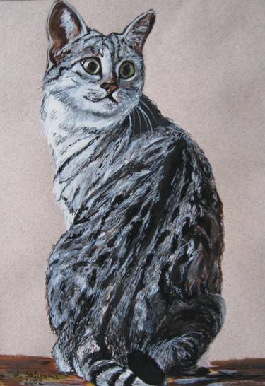 Original Figurative Cats Printmaking by Jagna Safinska