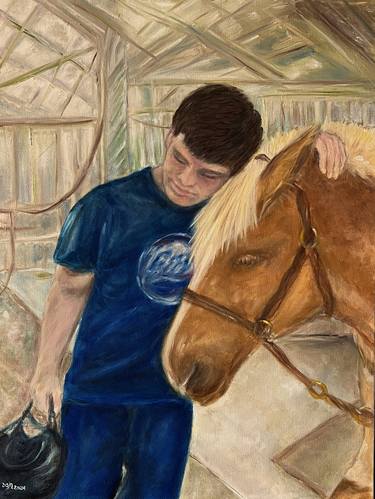Original Impressionism Horse Painting by Arris Grace Hodge