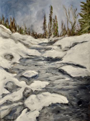 Mountain Stream In Winter thumb