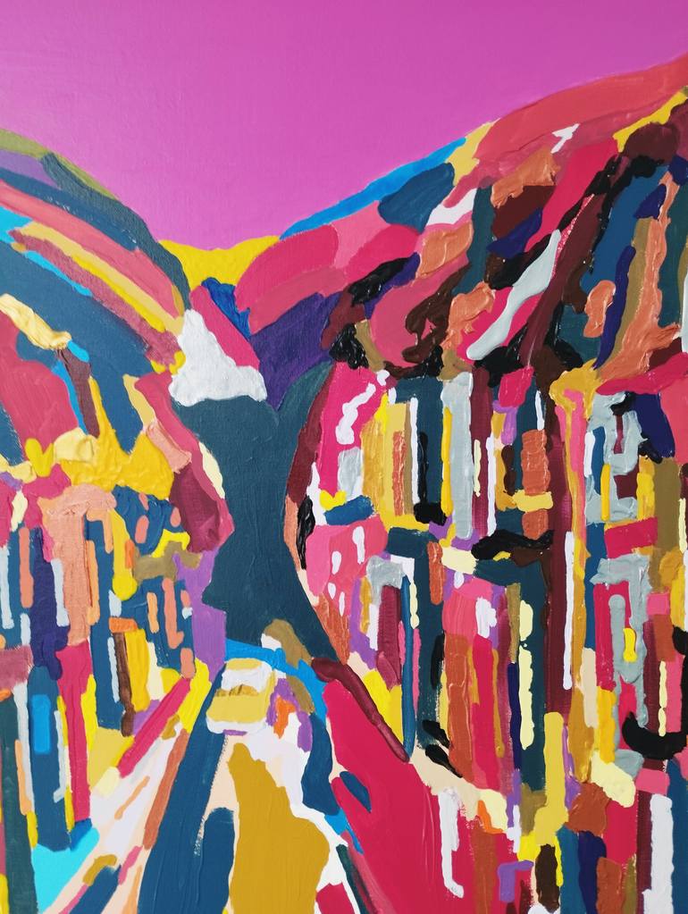 Original Art Deco Cities Painting by Tadeush Zhakhovskyy