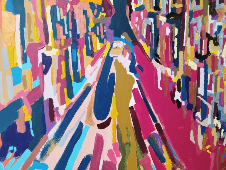 Original Art Deco Cities Painting by Tadeush Zhakhovskyy
