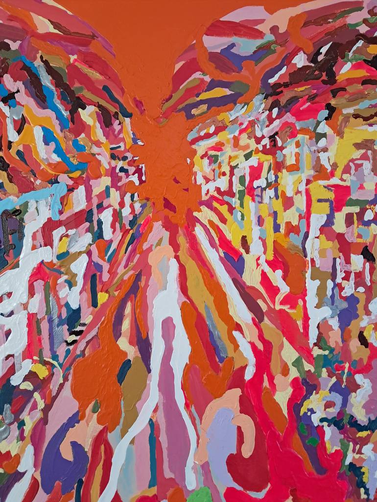 Original Art Deco Cities Painting by Tadeush Zhakhovskyy