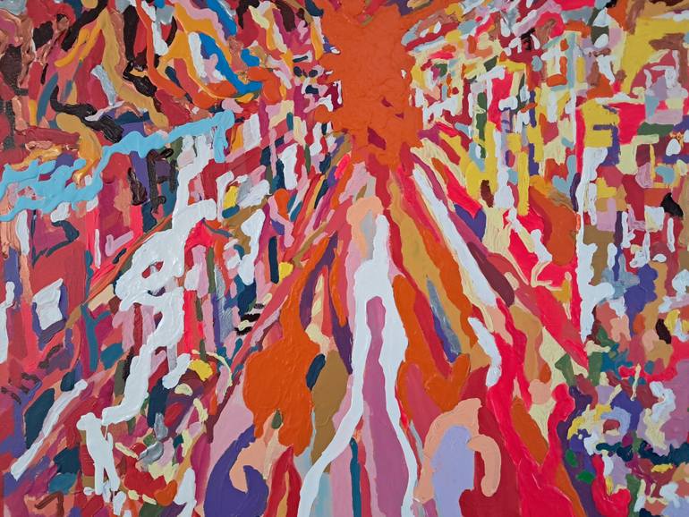 Original Art Deco Cities Painting by Tadeush Zhakhovskyy