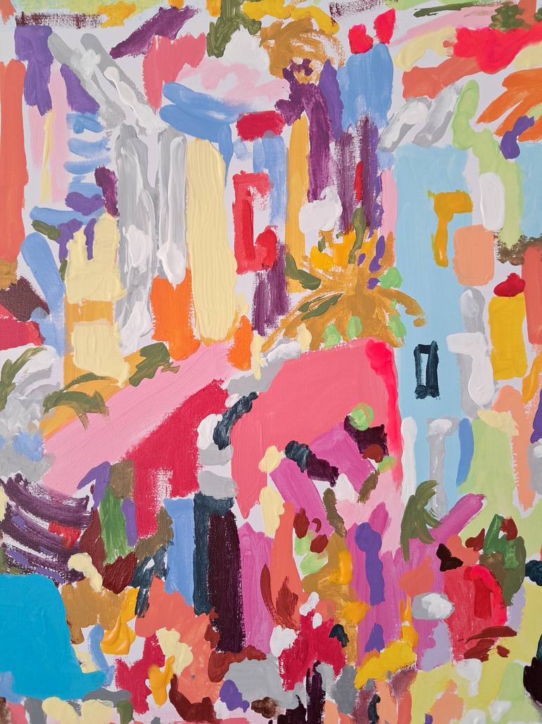 Original Art Deco Cities Painting by Tadeush Zhakhovskyy
