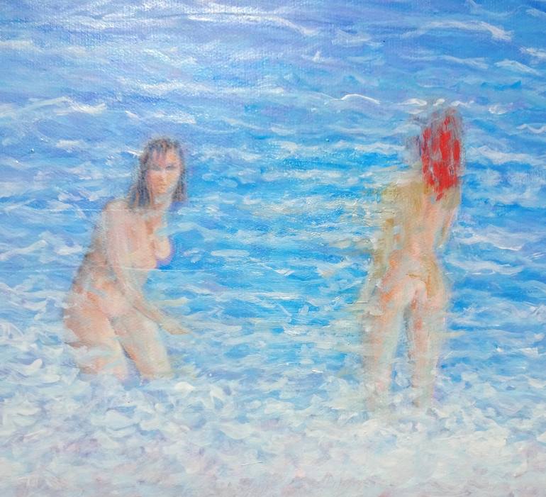 Original Figurative Beach Painting by Volker Mayr