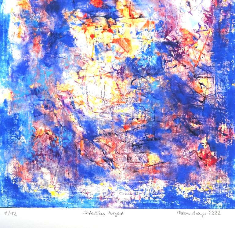 Original Abstract Expressionism Abstract Printmaking by Volker Mayr
