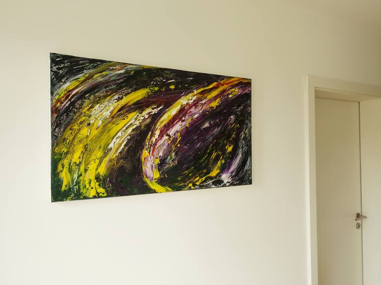 Original Abstract Expressionism Outer Space Painting by Leni Winkelmann