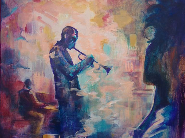 Original Expressionism Music Painting by Camille Alazet